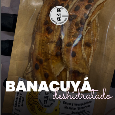 Banana y Maracuyá Deshidratado 50grs 100% fruta sin agregados Genese