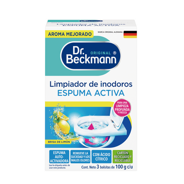 Limpiador de Inodoros Br Beckmann Espuma Activa 3 bolsas x 10grs