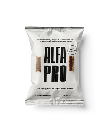 Alfajor Proteico Alfa Pro Chocolate Blanco