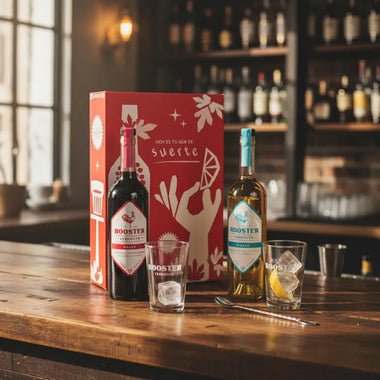 Vermut Rooster Caja de Regalo con Vasos