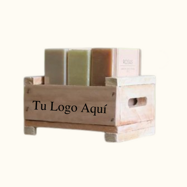 Regalo Navidad: Caja de Madera 3 Jabones Amanda PERSONALIZADA