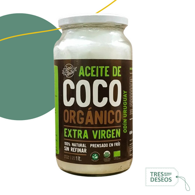 Aceite de Coco Orgánico Extra Virgen 100% Natural 1 litro