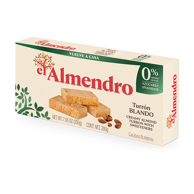 Turrón sin Azucar El Almendro 200grs Torta Imperial Almendras