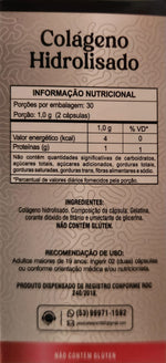 Colágeno Hidrolisado 60 cápsulas (30 dias) DC Suplementos