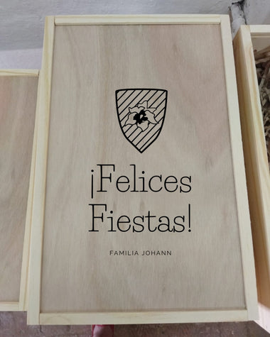 REGALO NAVIDAD: Caja de Regalo 2 Vinos Personalizada